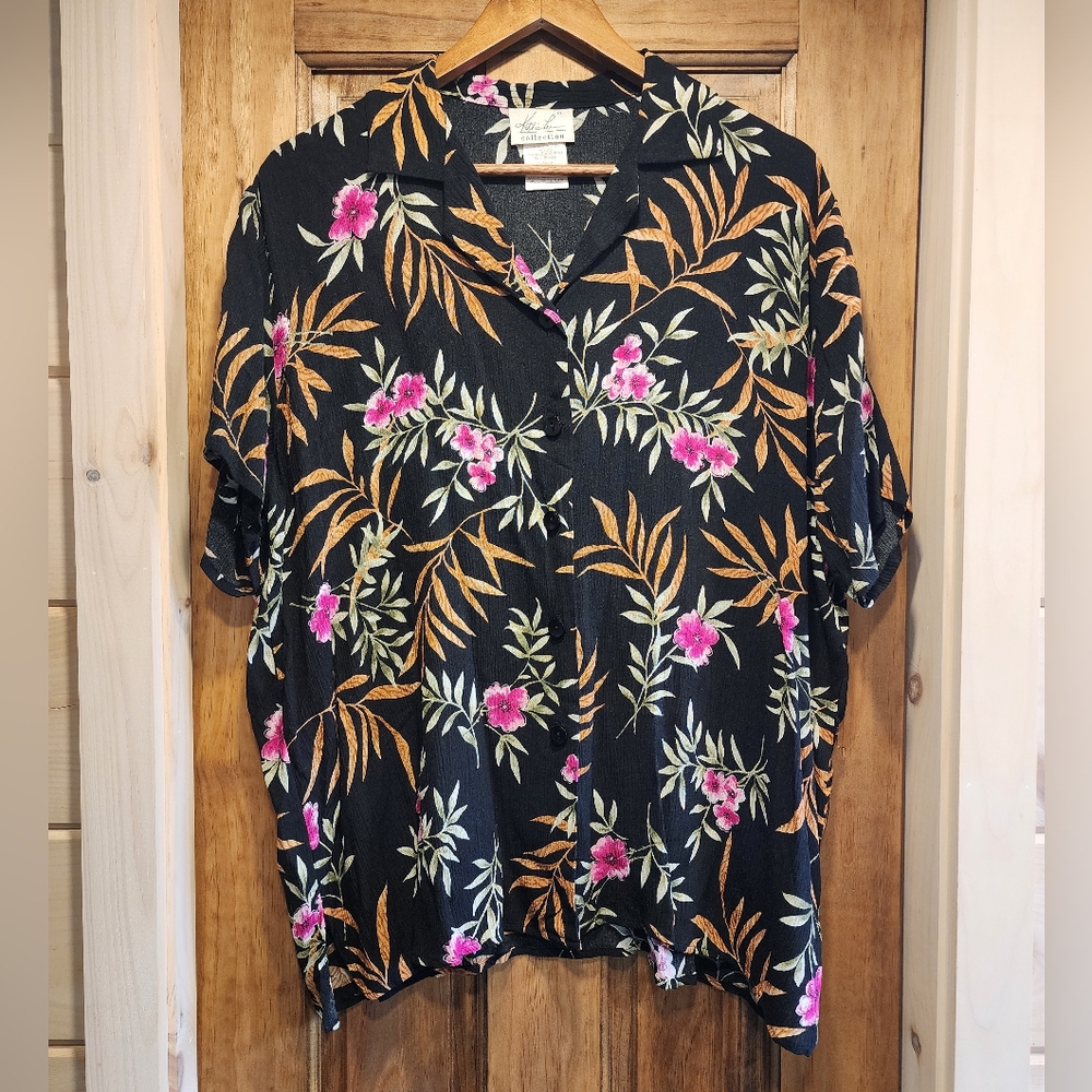 Vintage Kathie Lee Collection Floral Tropical Shirt